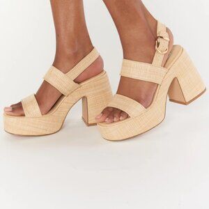 Steve Madden - Valory Platform Heel - Natural Raffia